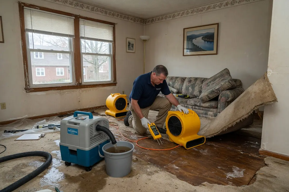 Emergency Water Damage Restoration Hartford CT, LLC crew at work